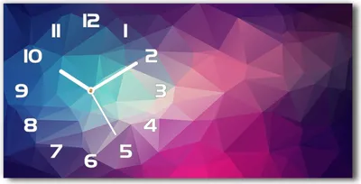 Produktbild von Wanduhr aus Glas – 60x30 cm - Glasbild - Glasuhr - Gehärtetes Glas - weisse-zeiger - Abstraktion Hintergrund
