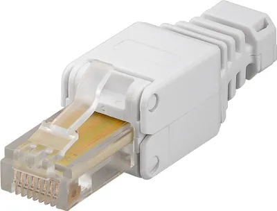 Produktbild von Werkzeugfreier RJ45-Stecker CAT 5e UTP ungeschirmt Für 4 Kabeldurchmesser (5,2 mm/6,0 mm/6,4 mm/7,5 mm), Klemmleiste für werkzeugfreie LSA-Montage