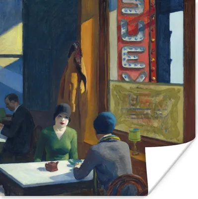 Produktbild von MuchoWow® Poster Chop Suey - Edward Hopper 100x100 cm - Babyzimmer