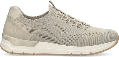 Produktbild von Rieker Damen-Slipper Vegan Beige-Grau-Weiß, Farbe:beige/schlamm, EU Größe:37