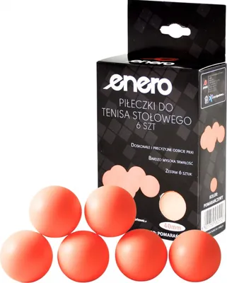 Zdjęcie produktu dla Piłeczki do tenisa stołowego enero 6 sztuk pomarańczowe