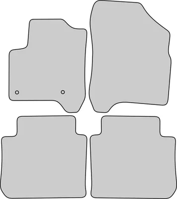Produktbild von Exclusive Design Fußmatten passend für Citroen C3 Picasso Bj. 2009-2017, Naht:Silber. Deluxe Velours