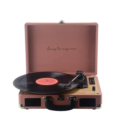 Produktbild von Plattenspieler mit lautsprecher PRIXTON VC400, Schallplattenspieler mit Bluetooth, Encoding-Funktion, Vinyl-Player, Radio FM, USB Port, Mocha Mousse