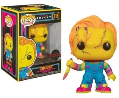 Produktbild von Funko Pop! Movies: Bride of Chucky - Chucky (Blacklight) #315 Exclusive