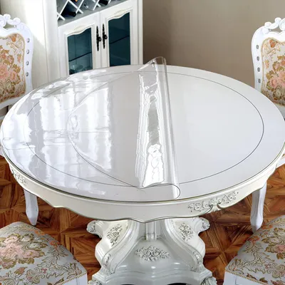 Productafbeelding van Ronde tafelbeschermer, 100 cm diameter, transparant, 2 mm PVC