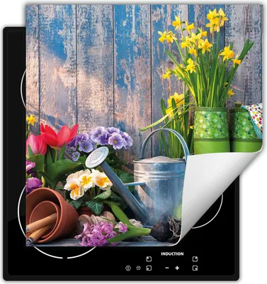 Produktbild von DarHaus Herdabdeckplatte 50x52 cm Anti Rutsch Matte Aufrollbar, Garten - Holz