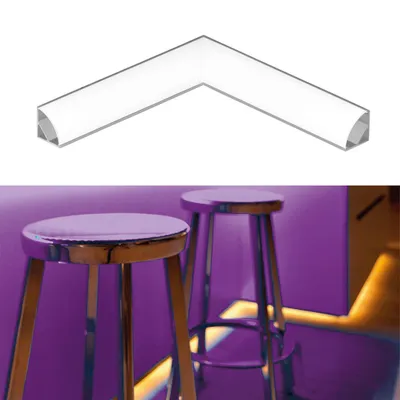 Obrázok produktu pre Rohová spojka / rohový profil 1 hliník hliník, biely plast D:11cm pre vnútorné rohy