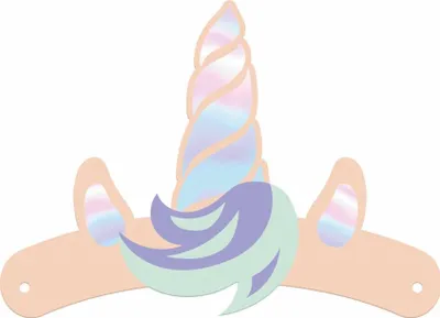 Produktbild von 6 Glady Unicorn Pappstirnbänder