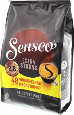 A bag of Senseo coffee pads.