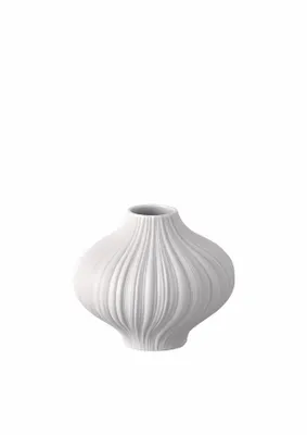 Productafbeelding van Rosenthal Plissee Weiss matt Vase 8 cm/ind 13027-100102-26581