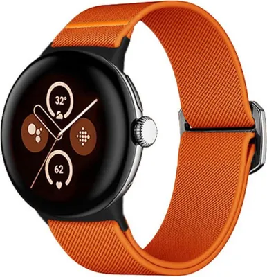 Obrázok produktu pre Nylonový remienok pre Google Pixel Watch 4 / 3, 45 mm, elastický, nastaviteľný, oranžový