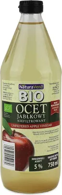 OCET JABŁKOWY 5 % NIEFILTROWANY BIO 750 ml - NATURAVENA