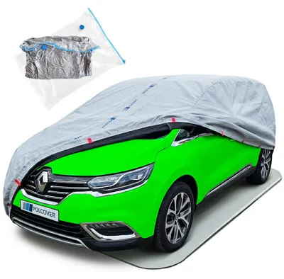 Produktbild von POLCOVER Autoabdeckung Wasserdicht Abdeckplane Auto Atmungsaktiv Sonne, Staub, Hagelschutz, UV-Schutz XL (480-495 cm) 7 mm Minivan - Autoplane Autohülle Winter & Sommer