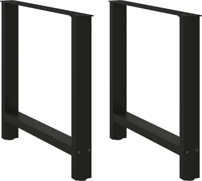 Obrázek produktu pro Nohy k jídelnímu stolu černé 2 ks 80 x (72-73) cm ocelové