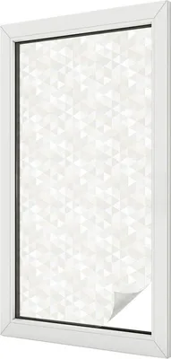 Obrázok produktu pre Vitrážová fólia na okno - 100x100 cm - vitrážový vzor - nepriehľadná dekoratívna fólia na ochranu súkromia - samolepiaca, ochrana proti UV žiareniu - geometrické vzory