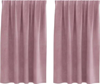 Image de vidaXL Rideaux occultants, 2 pièces, rose foncé, 140 x 140 cm, velours
