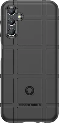 Produktbild von Mobigear Rugged Shield  Samsung Galaxy A24 Hülle Flexibles TPU Backcover Stoßfest - Schwarz