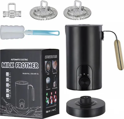 Obrázek produktu pro Napěňovač mléka, funkce 5 v 1, tichý provoz, černý, 590ML, EU