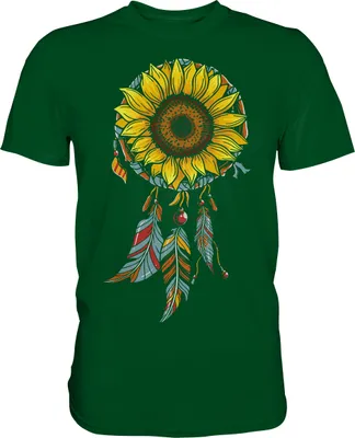 Produktbild von Traumfänger Sonnenblumen Shirt Gärtner Geschenk Garten – Bottle Green / XL