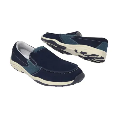 Produktbild von Atlas For Men - Herren Halbschuhe, Leder AF570 (42 EU) (Marineblau/Blau)