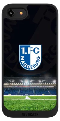 Produktbild von NIVOCASE Handyhülle für Apple iPhone 8 Hülle NIVOpure Case Schwarz Stadion 1. FC Magdeburg 1. FCM