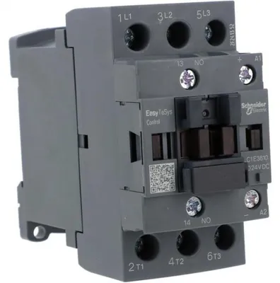 Produktbild von Easy TeSys Control AC-3 Leistungsschütz, 38 A, 3-polig (1 Schließer), 24 V DC Spule LC1E3810BD