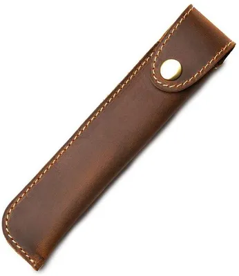 Produktbild von Leder-Etui mit Metallverschluss, braun, hochwertig