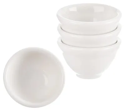 Obrázok produktu pre Porcelánové misky na občerstvenie – 6 cm – 40 ml – sada 4 kusov – biela