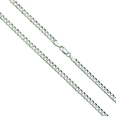 Produktbild von Uni 925 Sterling Silber 925-/ Sterling Silber rhod. Panzerkette - 50cm