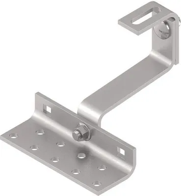 Produktbild von Dachhaken WS 9525 B.138mm S.5mm VA blk sandgestrahlt Löcher 9 WASI