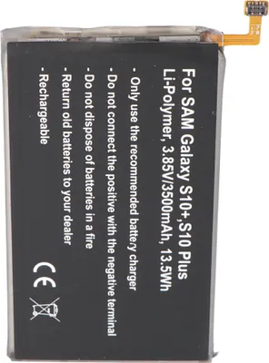 Zdjęcie produktu dla Bateria odpowiednia dla Samsung Galaxy S10+, S10 Plus, Li-Polymer, 3.85V, 3500mAh, 13.5Wh, wbudowana, bez narzędzi