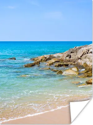 Produktbild von MuchoWow® Poster Strand - Meer - Tropisch - Sommer 90x120 cm - Wohnzimmer