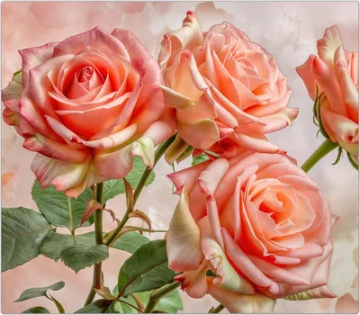 Produktbild von Spritzschutz Herdabdeckplatte Schneidebrett aus Glas Rosen Bouquet 1-Teilig (60x52cm)