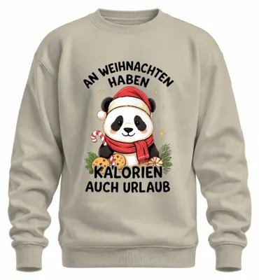Imagen del producto de Camiseta o sudadera uni con motivo de un panda navideño, ideal para un regalo divertido y original. Disponible en talla M