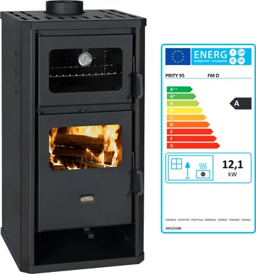 Produktbild von EEK A Kaminofen mit Backofen Prity FM D – 12kW + BIMSCHV II