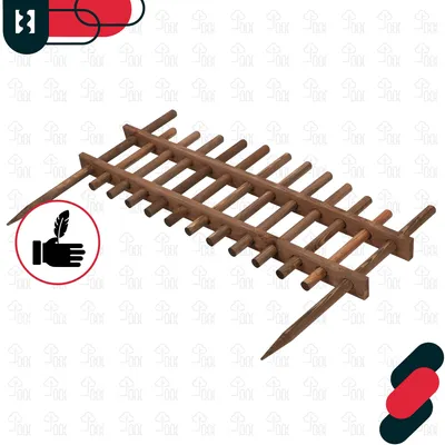 Produktbild von KOTARBAU® Gartenzaun aus Holz 85cm Beeteinfassung Beetumrandung Holz Zaun für Garten Steckzaun Beetbegrenzung Holzzaun imprägniertes Kiefernholz Wenge
