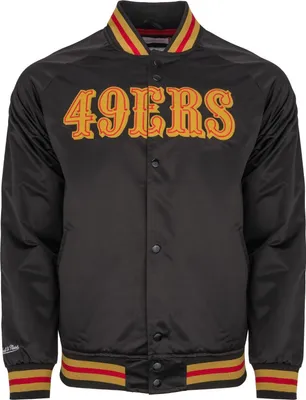 Produktbild von San Francisco 49ers NFL Mitchell & Ness Lightweight Satin Jacke Schwarz-S