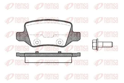 Produktbild von REMSA Bremsbeläge Satz Hinten Bremsklötze passend für MERCEDES-BENZ A-Klasse (W169) 0818.00