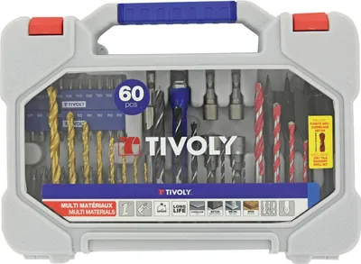 Produktbild von TIVOLY 60-teiliger Mischkoffer für Bohrer und Schraubendreher