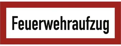 Produktbild von Dreifke® Aufkleber Feuerwehraufzug, Folie, 297x105 mm