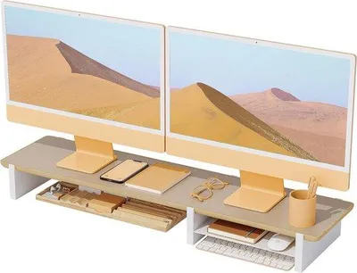 Produktbild von Metallener Monitorverstärker, Doppelmonitorhalter, höhenverstellbar
