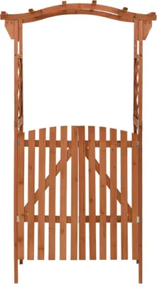 Obrázok produktu pre vidaXL pergola s bránou 116x40x204 cm masívne jedľové drevo