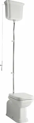 Produktbild von Kerasan WALDORF WC Schüssel mit Spülkasten, Abgang senkrecht/waagerecht, weiß/Chrom
