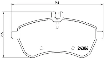 Produktbild von Brembo Bremsbelagsatz, Scheibenbremse Vorderachse P 50 070