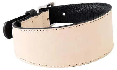 Produktbild von Das Lederband Windhundhalsband Vancouver Natural/Black, Länge: 57 cm / Breite: 40 mm