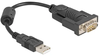 Obrázek produktu pro DeLOCK 64276, Černá, 0,25 m, USB Typ-A, RS-232, Samec, Samec