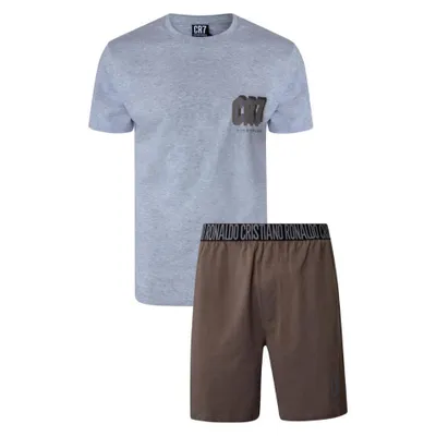Productafbeelding van CR7 Heren Shortama - Grijs/Bruin - S