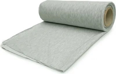 Produktbild von French Terry, Baumwolle Sweatshirtstoff, Hellgraue Melange 50 x 185 cm