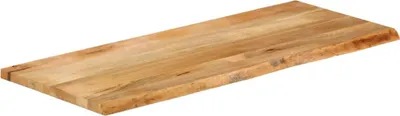 Image de vidaXL Plateau de table avec bord d'arbre 140x60x3,8 cm bois massif mangue