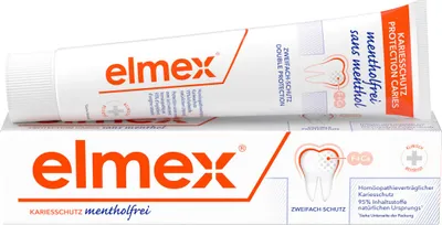 Obrázok produktu pre Elmex zubná pasta bez mentolu, bez príchute 150 ml, balenie 2 ks